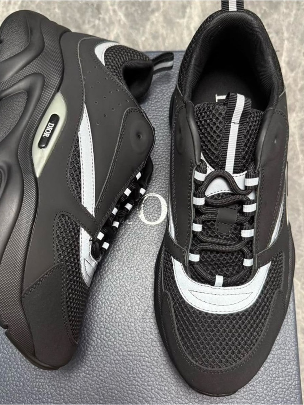 Dior Black and grey reflective sneakers size 9